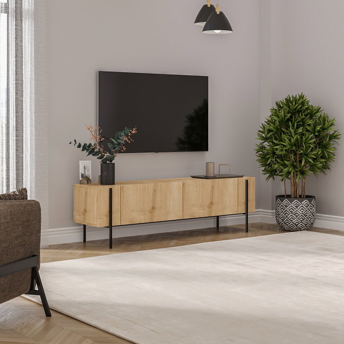 Hanah Home Soporte de TV Herman - Roble zafiro Hanah Home Soporte de TV Herman - Roble zafiro